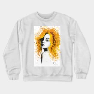 Sunflower Girl Portrait Crewneck Sweatshirt